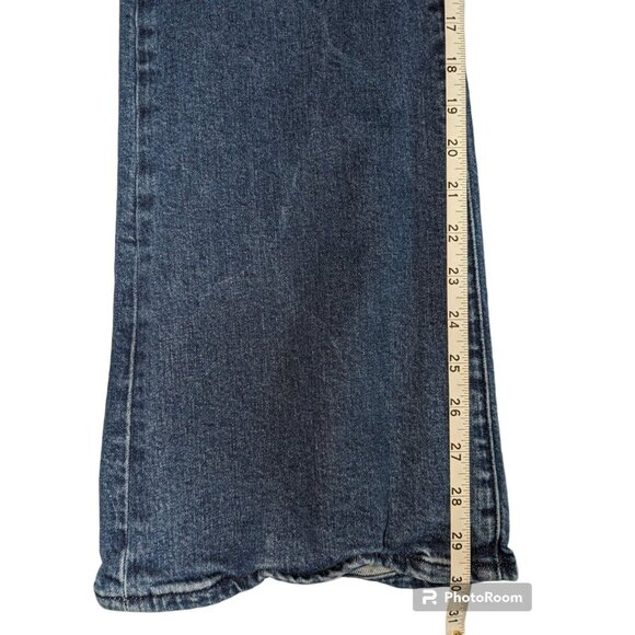 Gap '70s Flare Jeans Womens 10/30R Blue Stretch Button Pockets High Rise - Picture 5 of 9